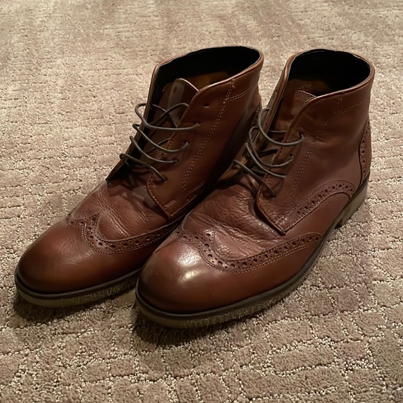 Men’s ASOS Brown Brogue boots size 8 - Picture 1 of 3